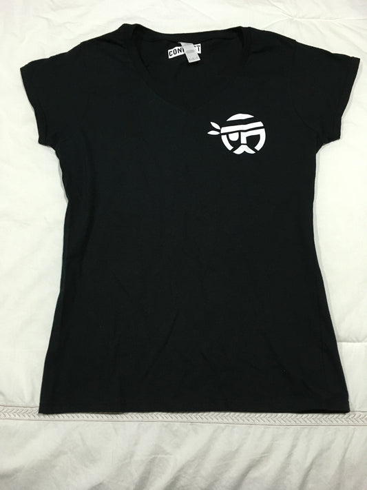 Connect V-Neck T-Shirt - Black/White